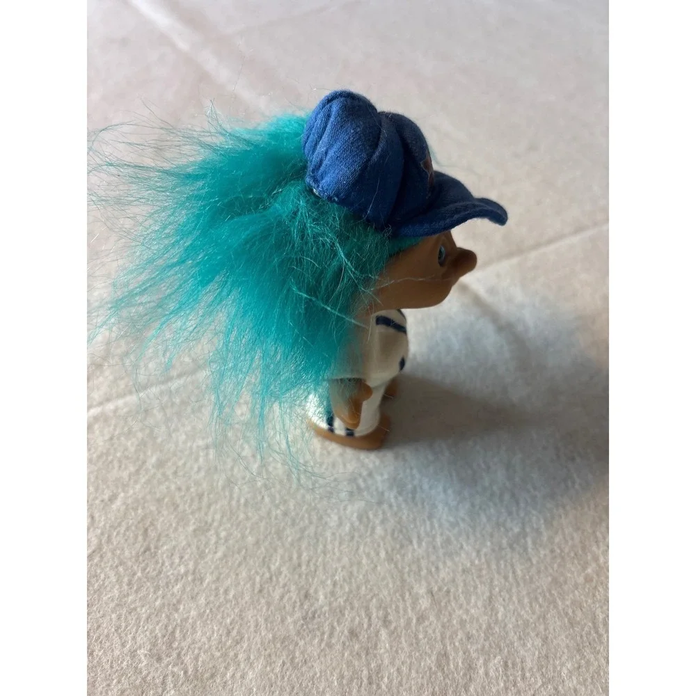 Vintage Ace Novelty Trolls Doll Blue Hair Baseball Cap Sport Outfit